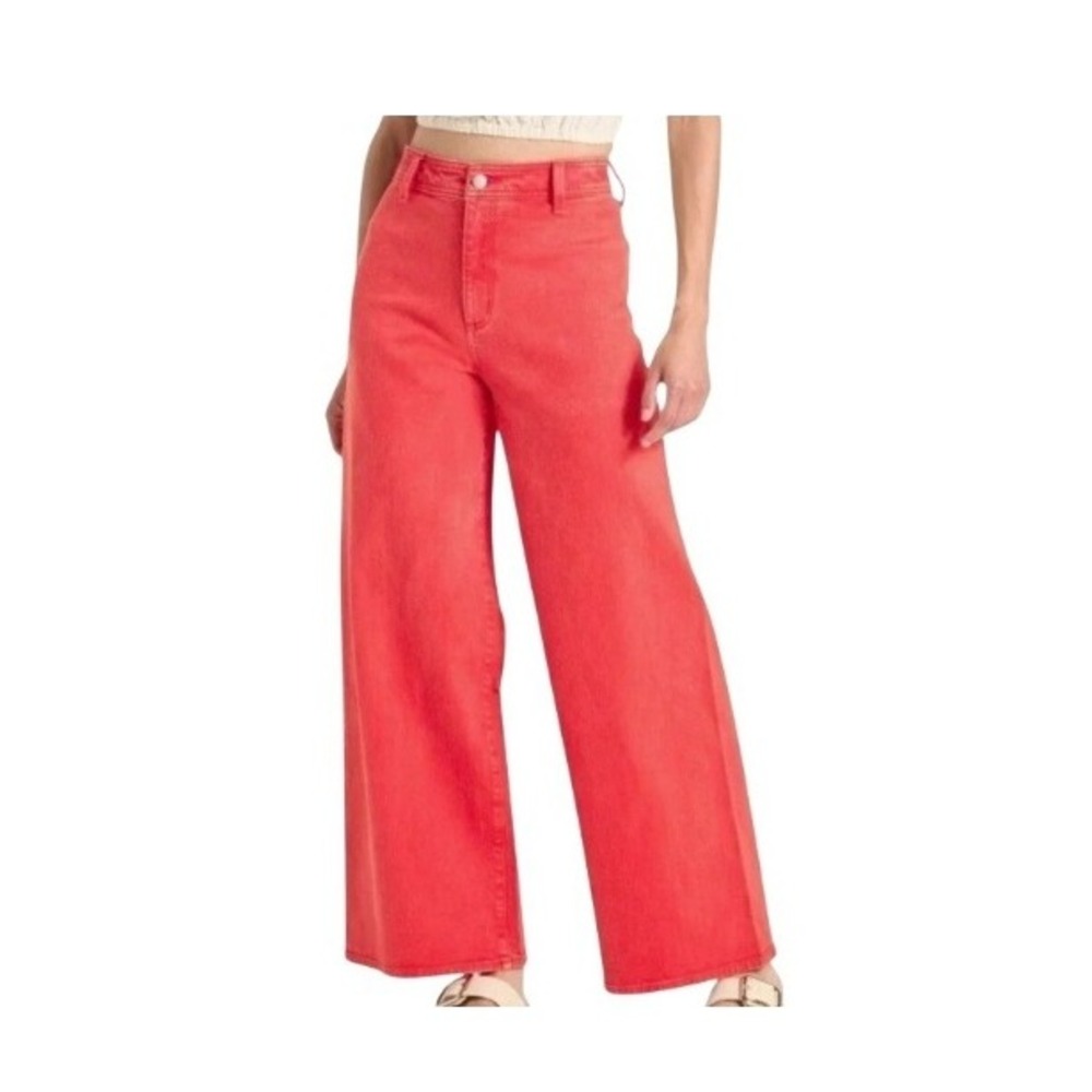 Universal Thread Womens‎ Sailor Wide Leg High Rise Pants Red Size 12